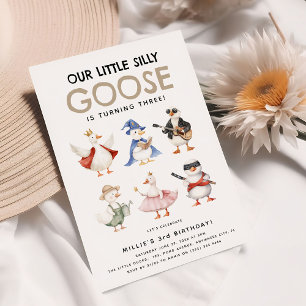 Cute Our Silly Goose Any Age Birthday Invitation