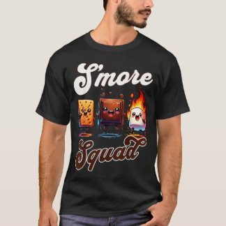 Cute Outdoor Smore Squad Camping Family Matching T-Shirt