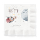 Cute Outer Space Starry Planet Rocket Baby Shower