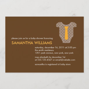 Cute Outfit Boy Baby Shower Invitation