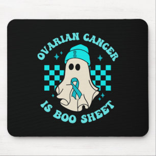 Cute Ovarian Cancer Is Boo Sheet Halloween Ghost T Mouse Mat
