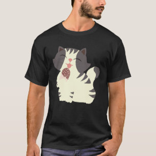 Cute Oversize Cat Ice Cream Cat Happy Cat For Gir T-Shirt