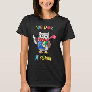Cute Owl 100 Days Of School Great Idea For Parents T-Shirt