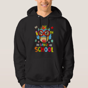 Cute Owl 100th Day Of School Teacher Life 100 Days Hoodie