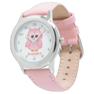 Cute owl add name girls watch