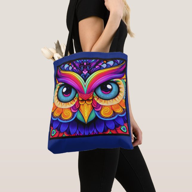 Cute OWL ART - See Back  Tote Bag (Close Up)