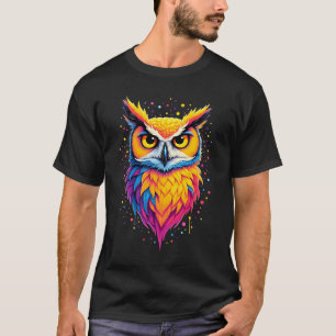 Cute Owl artwork Owl Nocturnal Bird Lover T-Shirt