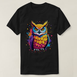 Cute Owl artwork Owl Nocturnal Bird Lover T-Shirt