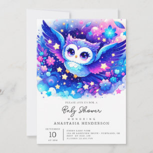 Cute Owl Baby Shower Invitation