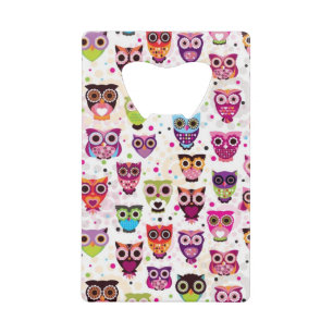 Cute owl background pattern for kids