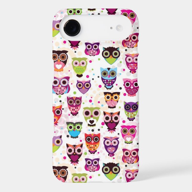 Cute owl background pattern for kids Case-Mate iPhone case (Back)