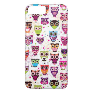 Cute owl background pattern for kids iPhone 8 plus/7 plus case