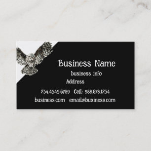 Cute Owl Bird  Animal, Wildlife, Nature  Business Card