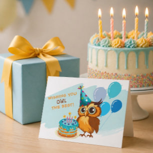 Cute Owl Birthday Card