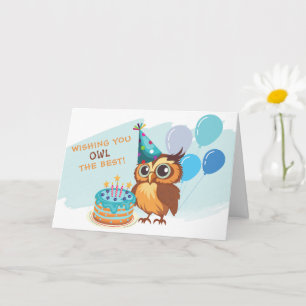 Cute Owl Birthday Card