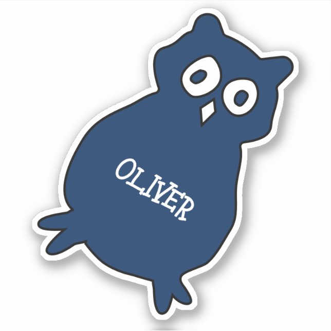 Cute Owl Birthday Party Favour (Front)