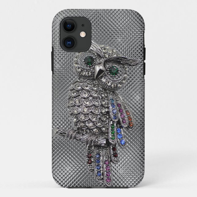 cute owl bling Case-Mate iPhone case (Back)