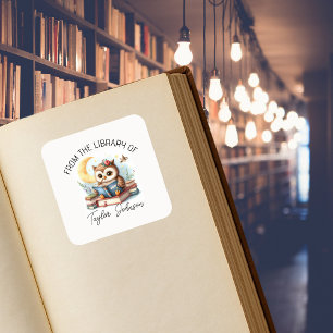 Cute Owl Book Stickers – Personalised Bookplate