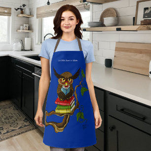 Cute Owl Books Apron
