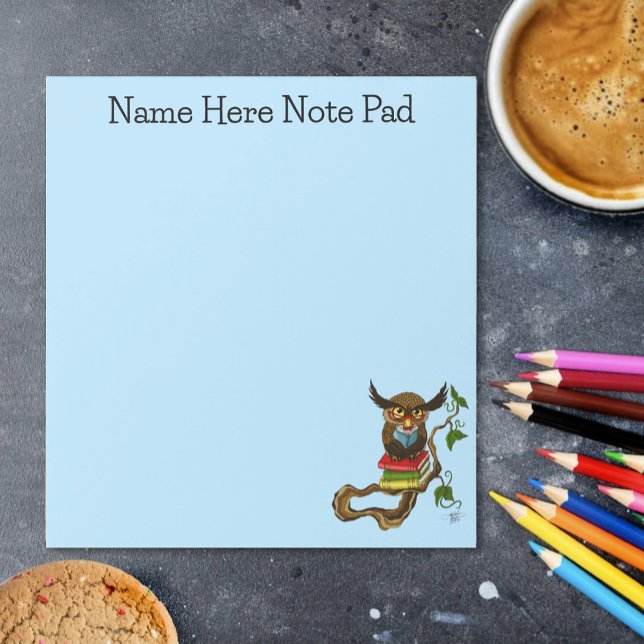 Cute Owl Books Notepad (Creator Uploaded)