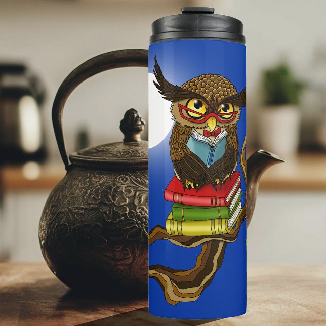 Cute Owl Books Thermal Tumbler (Creator Uploaded)
