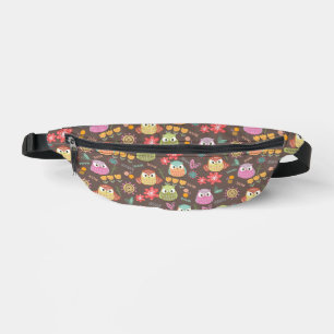 Cute Owl Brown Bum Bags