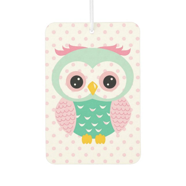 Cute Owl Car Air Freshener (Front)