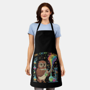  Cute Owl-chemy Lab Fun   Nerdy Scientist Chemist Apron