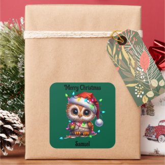 cute owl Christmas holiday Sticker