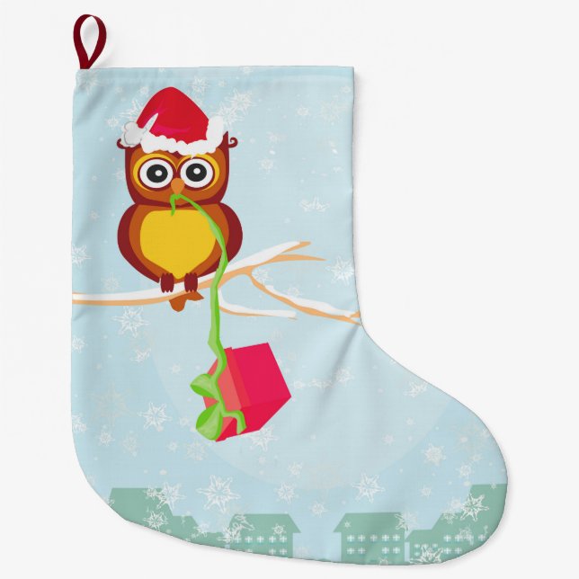 cute owl Christmas Stocking (Front)