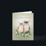 Cute Owl Couple Woodland Animal Pun Funny Love Card<br><div class="desc">From silly jokes to serious romantic statements, MiKa Art Zazzle shop has something for everyone. Canadiana, Japanese gifts, jewelry, cases for electronic devices, fun buttons, mug cups, ornaments, cards and posters….. Please take some time and look around. You may even find something you didn't know you wanted! I’m curious about...</div>