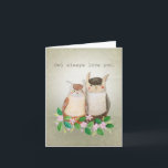 Cute Owl Couple Woodland Animal Pun Funny Love Card<br><div class="desc">From silly jokes to serious romantic statements, MiKa Art Zazzle shop has something for everyone. Canadiana, Japanese gifts, jewelry, cases for electronic devices, fun buttons, mug cups, ornaments, cards and posters….. Please take some time and look around. You may even find something you didn't know you wanted! I’m curious about...</div>
