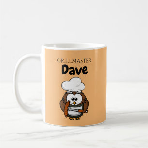 Cute Owl Dad Grillmaster Coffee Mug