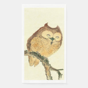 Cute Owl - Elegant Japanese Fine Art  Napkin