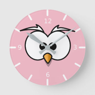 Cute Owl Eyes - Personalise Your Own Round Clock