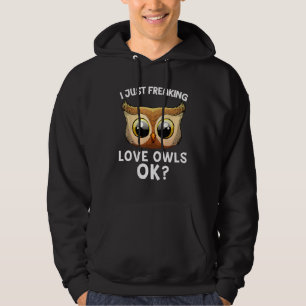 Cute Owl For Men Women Horned Snowy Owl Nocturnal Hoodie