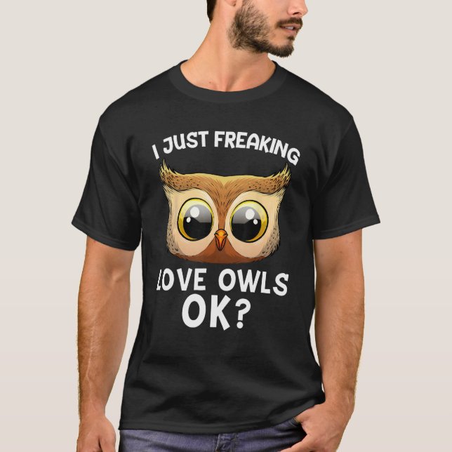 Cute Owl For Men Women Horned Snowy Owl Nocturnal  T-Shirt (Front)