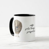Cute Owl Funny Coffee Script Personalised Name Mug (Front Left)