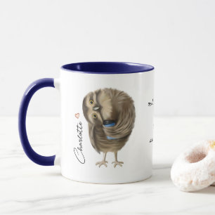 Cute Owl Funny Love Script Personalised Name Mug