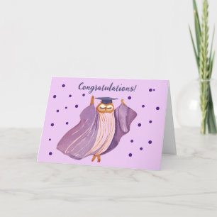 Cute Owl Graduation Congratulations Card