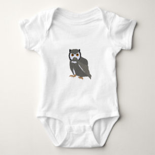 Cute Owl Illustration  Baby Bodysuit