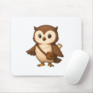 Cute Owl Illustration – Okojo and Friends Illust Mouse Mat