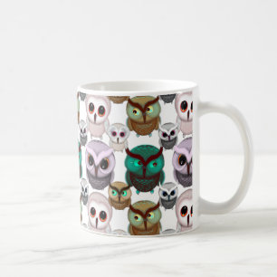 Cute Owl Illustrations Pattern Coffee Mug