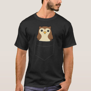 Cute Owl In The Pocket T-Shirt