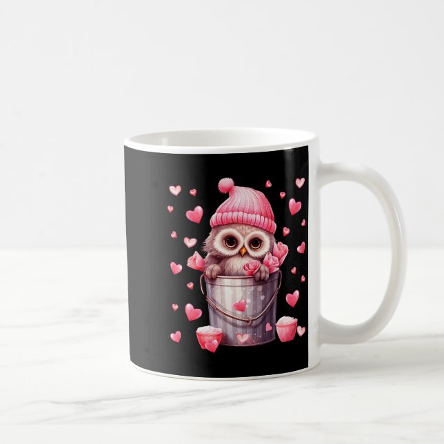 Cute Owl In Valentines Basket For Girls Women Nk R Coffee Mug (Right)