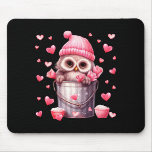 Cute Owl In Valentines Basket For Girls Women Nk R Mouse Mat