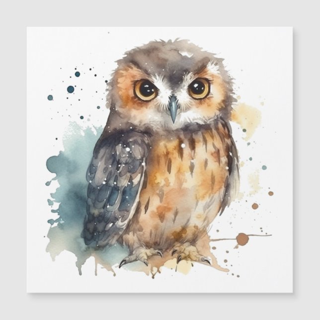 Cute owl in watercolor (Front)