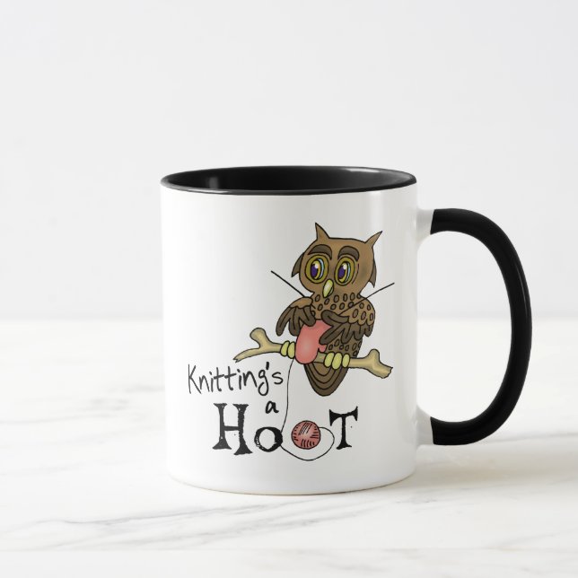 Cute Owl Knitting Mug (Right)