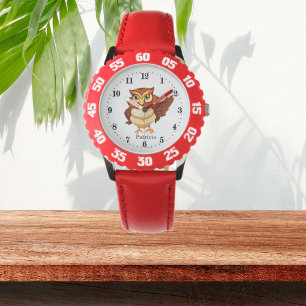 cute owl lovers add name Watch