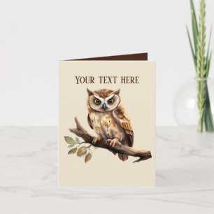 Cute owl lovers add text any purpose card